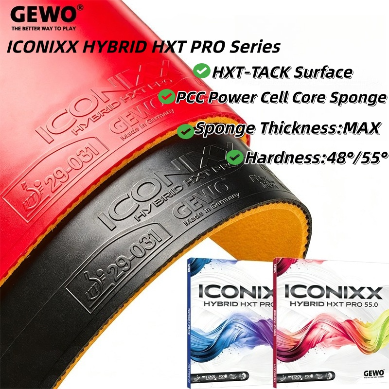 Table Tennis Hybrid Rubbers - GEWO ICONIXX HYBRID HXT PRO Legend