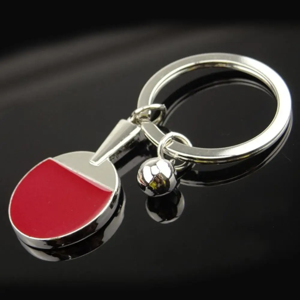 Table Tennis Keychain - Gantungan Kunci Mini Raket Pingpong, Perhiasan,