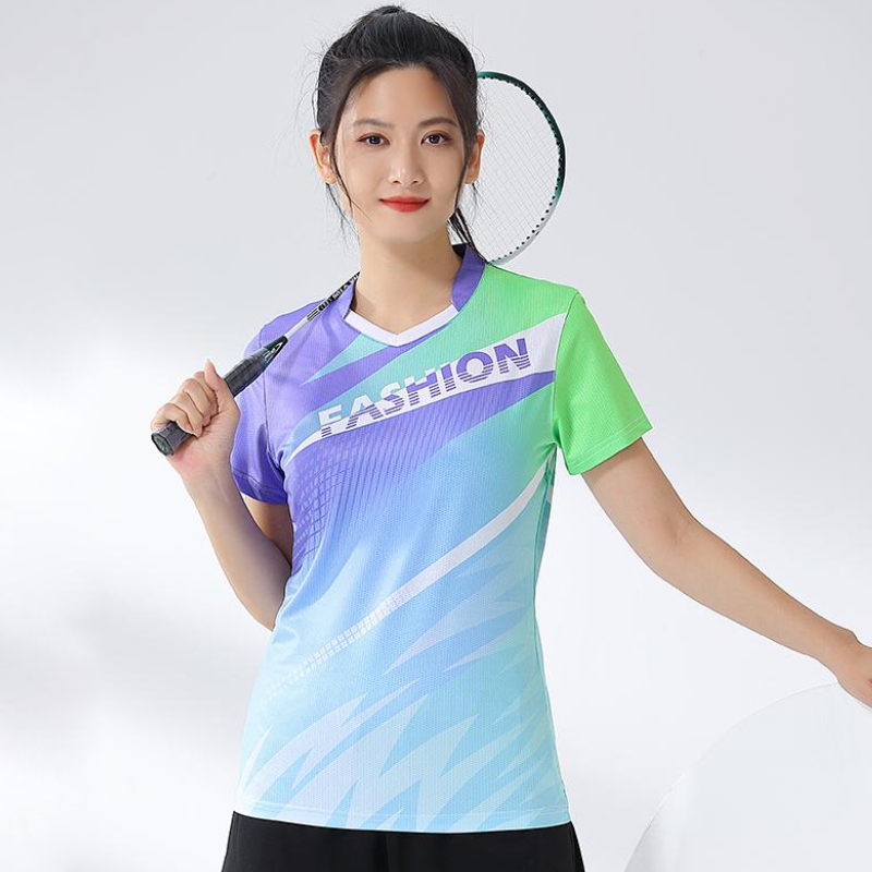 Table Tennis Shirt - Kemeja Badminton wanita, atasan seragam tenis