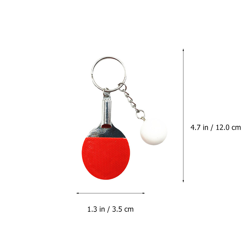 4 Buah Gantungan Kunci Raket T - Table Tennis Keychain ulasan dan harga