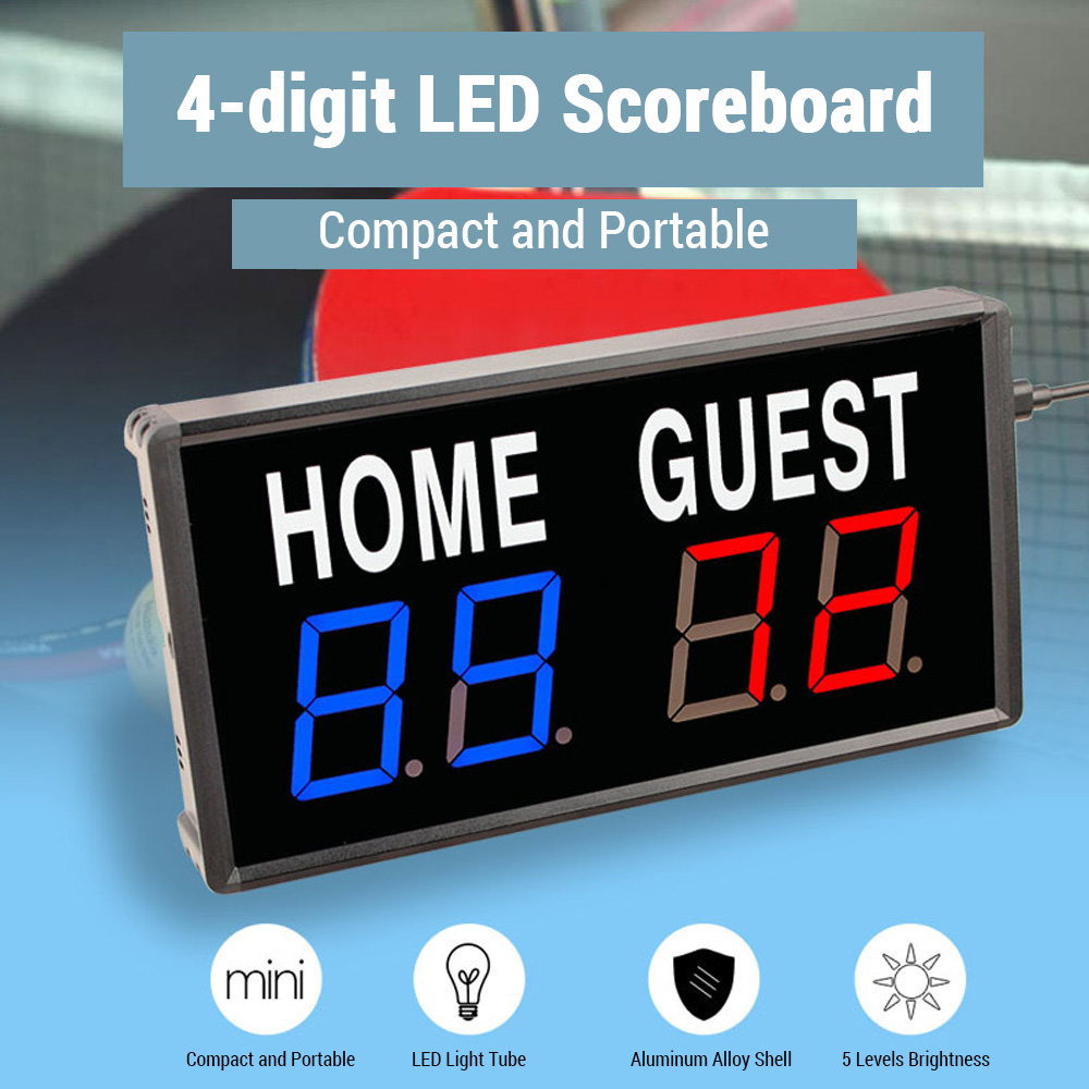 Papan Skor LED 4 Digit Portabe - Table Tennis Scoring ulasan dan harga