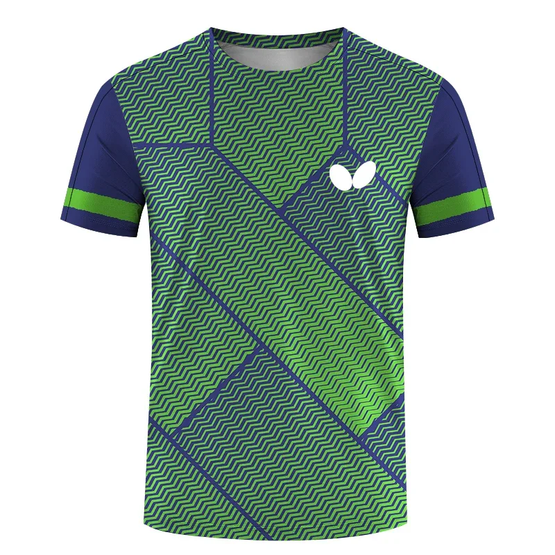 Kaos Pria Lengan Pendek, Leher - Table Tennis Jersey Butterfly ulasan dan harga